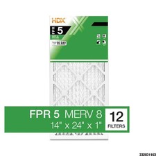 14 x 24 x 1 Standard Pleated Air Filter FPR 5, 12-Pack, Air Filters Replacement