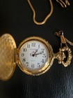 Futura Mechanical pocket watch with fancy gold Metal Case Eagle Theme & Chain  — photo 1