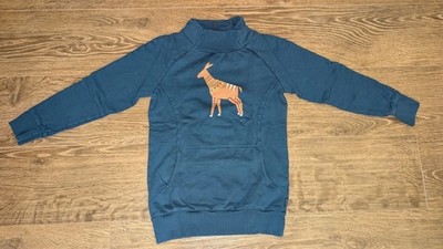 Pullover Sweater FiTZ Gr. 140/146 petrol, mit Taschen. Neu!
