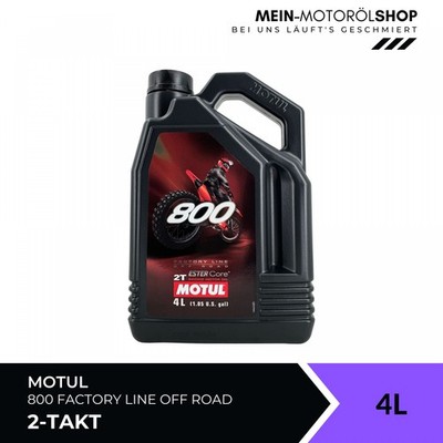 Motul 800 Factory Line Off Road 2T Motorrad Motoröl Rennsport Motocross 4 Liter