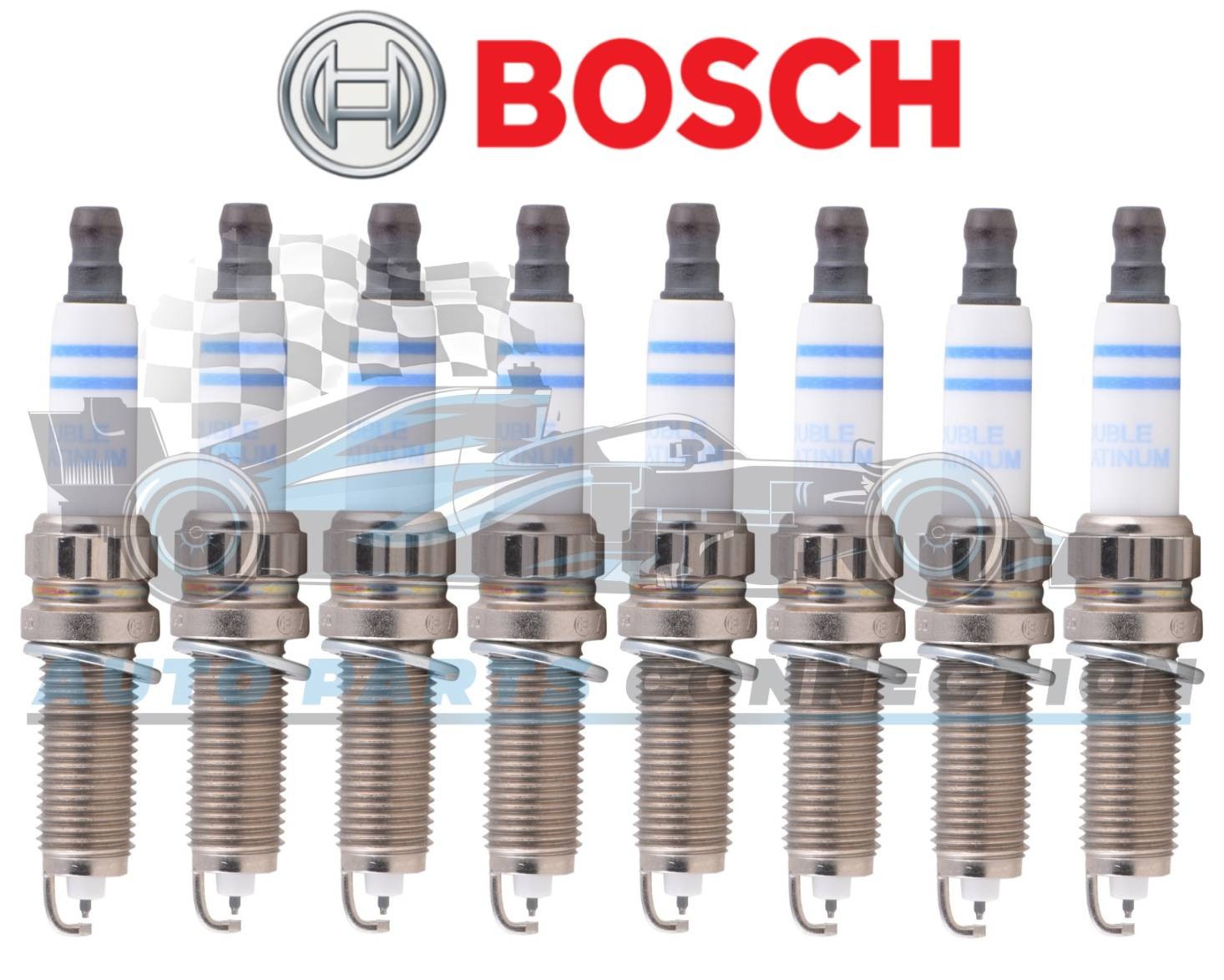 BMW V8 4.4L TURBO OEM 8 BOSCH DOUBLE PLATINUM SPARK PLUGS N63 N63B44