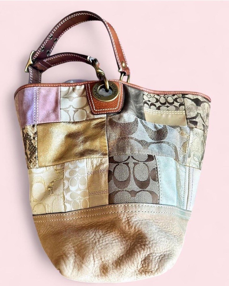 🌈 Y2K Vintage Coach Patchwork Shoulder Bag Multicolor | eBay