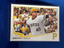 2012 Topps Gerrit Cole Rookie Card RC #US150 Pittsburgh Pirates. rookie card picture