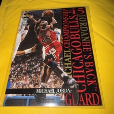 1995 UPPER DECK  #M 4 MICHAEL JORDAN RARE INSERT CARD MINT HE’S BACK COLLECTION