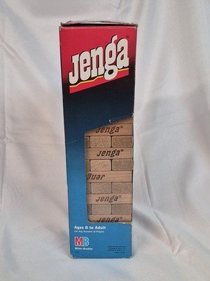 Vintage JENGA Classic Game 1986 Complete in Box 4793 Milton Bradley Wooden Block