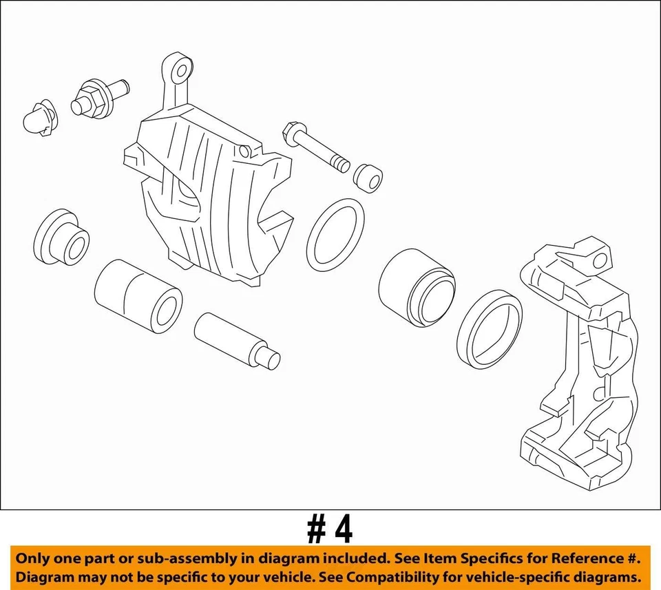 2008-2013 Infiniti G37 передний левый тормозной суппорт водителя KCMP6 - Изображение 4 из 4
