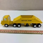Vintage 1974 - 1975 TONKA BOTTOM DUMP Construction Truck & Trailer 55160 & 55010