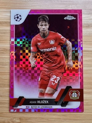 2022-23 Topps Chrome UEFA Club - Adam Hlozek  #148 Pink X-Fractor 048/250 (RC)