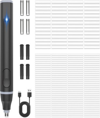 Electric Pencil Eraser with 220 Eraser Refills USB C Rechargeable, 2 Sizes, Art
