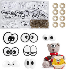 100pcs Safety Eyes for Amigurumi Crochet and DIY Clay Decor, 20-40 mm 8 Style...
