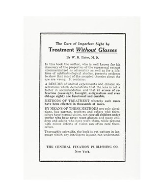 Perfect sight without glasses. The cure of imperfect sight by treatment without 