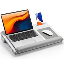Lap Desk - Fits up to 17 inches Laptop Desk, Built in Mouse Pad Wrist Pad fo...