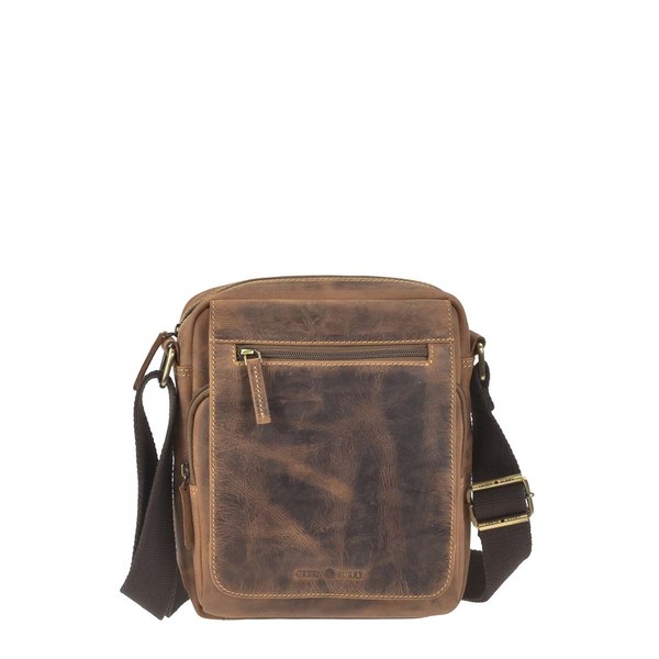Greenburry UmhäNgetasche Leder Braun Herrentasche Ledertasche 21X25Cm-image