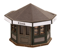 H0 / Noch 14320, Lasercut Bausatz 6 Eckiger Kiosk, 5,4 X 5,4 X 4,2 Cm