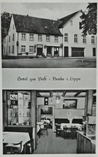 AK Brake Hotel Zur Post 1959 alte Postkarte