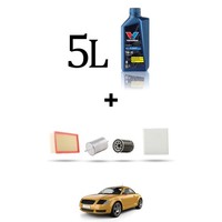 Hoffcar Wartungsset 4 Filter Und 5L ÖL FüR Audi Tt (8N3) 1.8 Turbo 120KW Ab 2