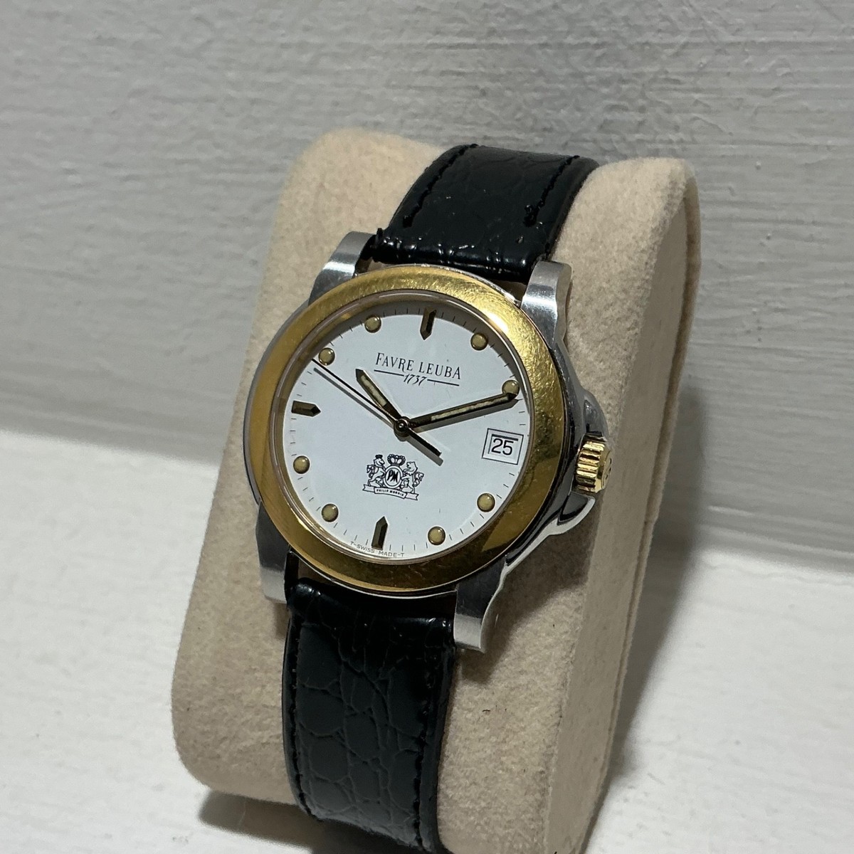 Favre Leuba 1737 Quartz Date 38mm Philip Morris Logo Two Tone