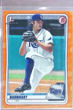 2020 Bowman Draft 1st Edition Hunter Barnhart Orange /25 #BD-66 Rays