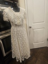 Vintage White Lace Scott McClintock Dress /wedding Dress 4