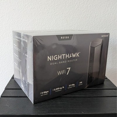 New Netgear Nighthawk RS150 BE5000 WiFi 7 Router Black (2500 sq ft coverage)