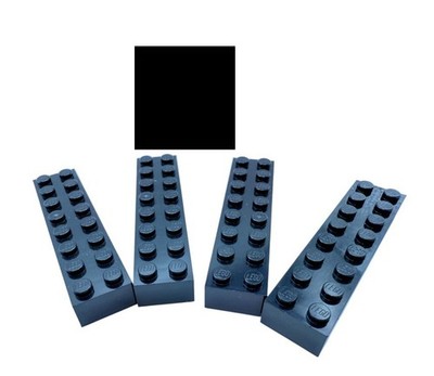 LEGO   4x brick 2x8 black original building blocks 6037390 93888 Star Wars spare part