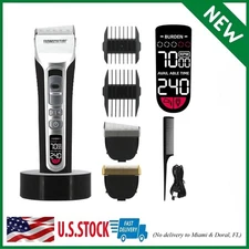 Cordless Hair Clippers for Black+silver Clipper