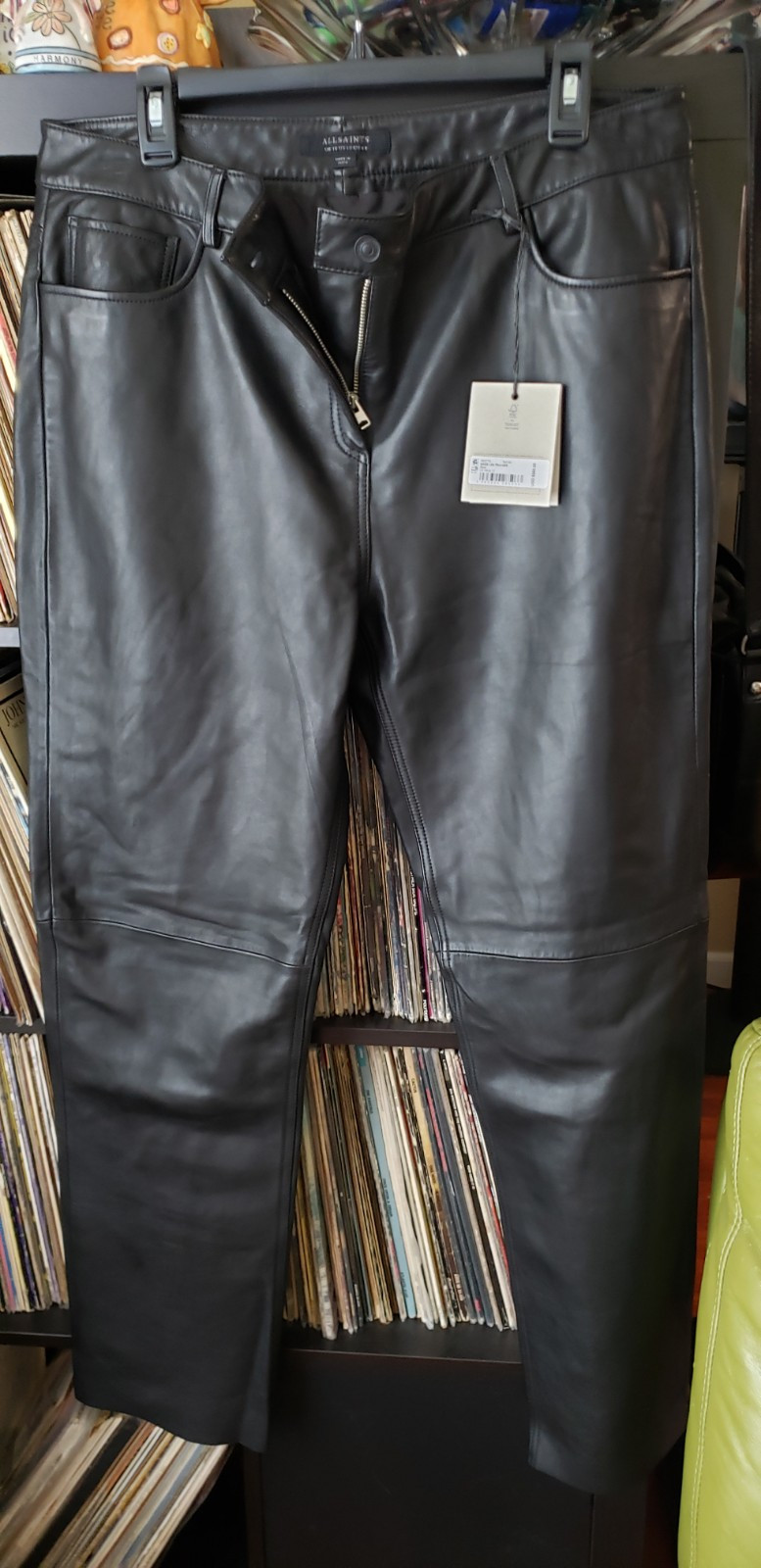 AllSaints  Straight Fit Leather Pants image 2