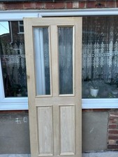 Oak Internal Glazed  Door 1981x686x34 Paint Needed See Pics
