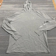 Linksoul Hoodie Mens Large Gray Tempus Fugit Organic Cotton Blend Sweatshirt