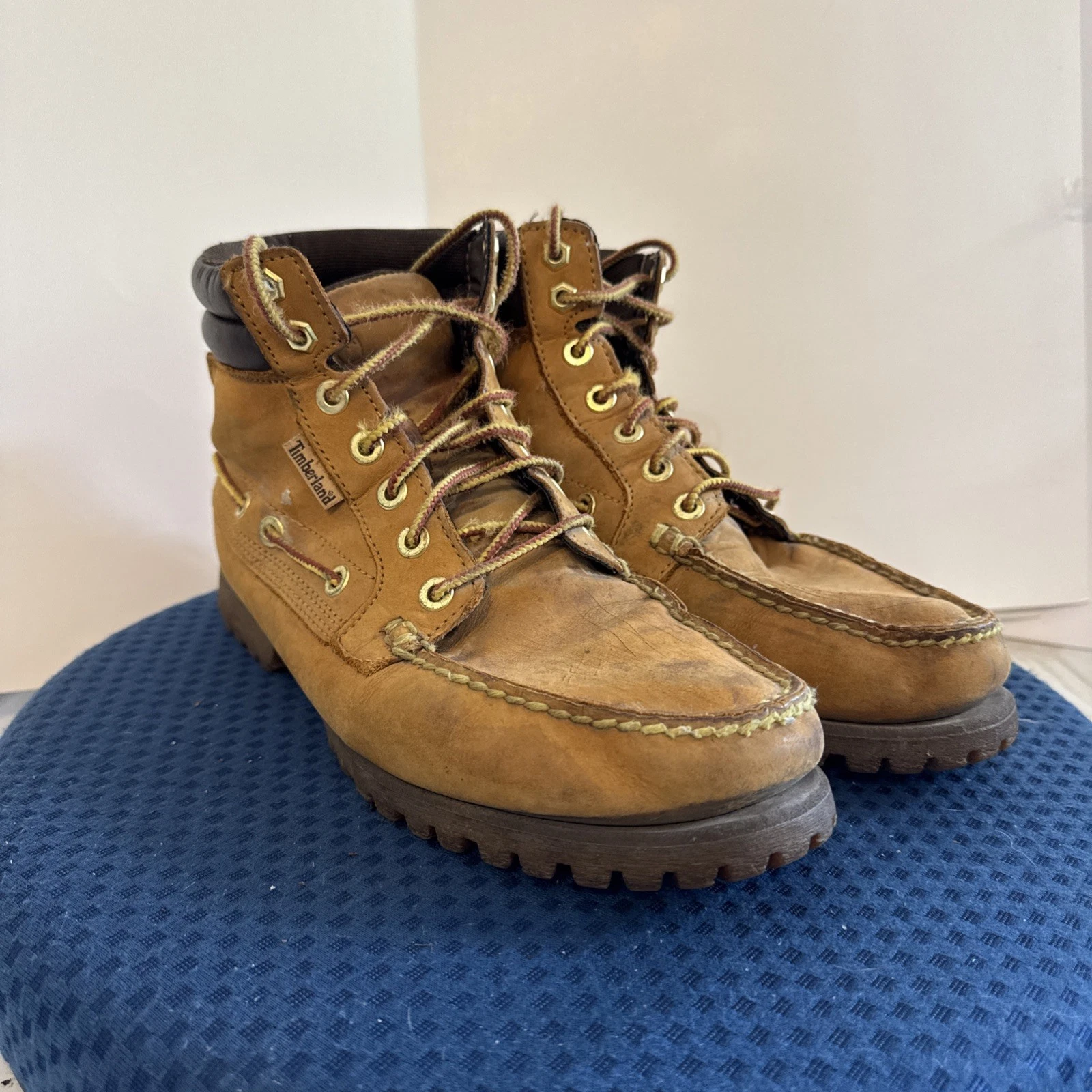 Timberland Mens Laceup Leather Boots Oakwell Hiking Wilderness Trails Camping
