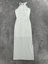 Alice+Olivia Dress Womens 0 White Bodycon Halter New *