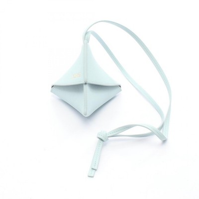 LOEWE Puzzlefold Bag charm holder leather Ice Blue Used Women