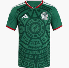Adidas Mexico National Team Soccer Jersey Green Red White L "MEXICO"