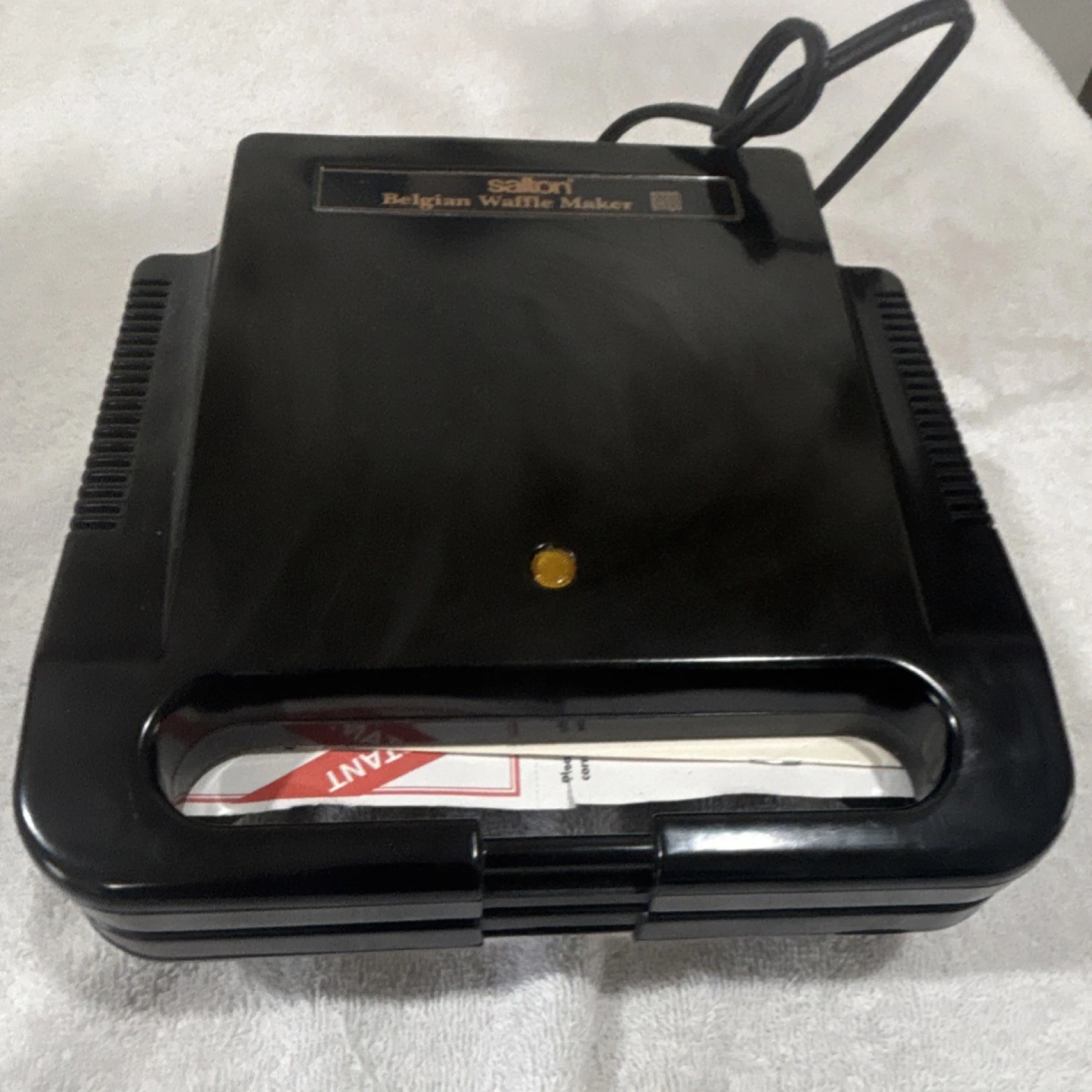 Waffle Iron By Salton Belgian Waffle Maker Black..