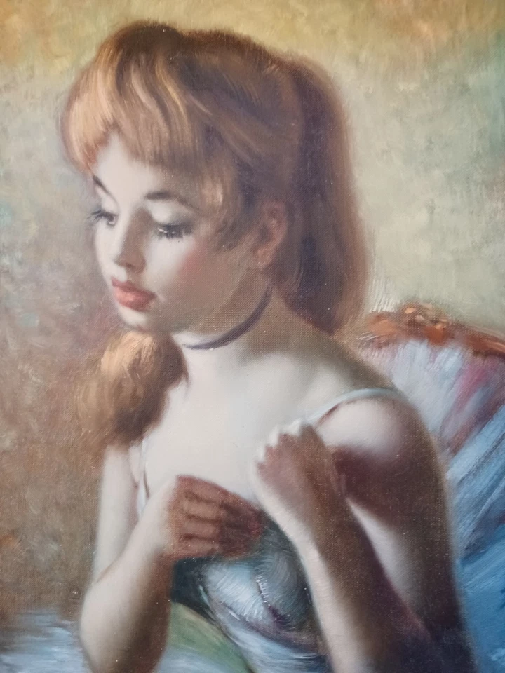 Helmut Breuninger oil painting signed original Lady Balerina - Image 2 of 4