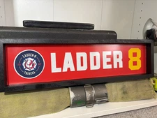 FDNY Ladder 8 Sign Board GHOSTBUSTERS Reflective  *SEE DESCRIPTION* 🚫👻