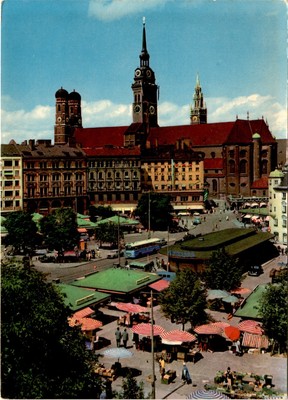 CAFE NE MAYS MÜNCHEN, Viktualienmarkt, Frauenkirche Postcard