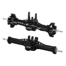 Front&Rear Axles Set - +4mm Extended Aluminum Complete Axles for TRX4M Upgrad...