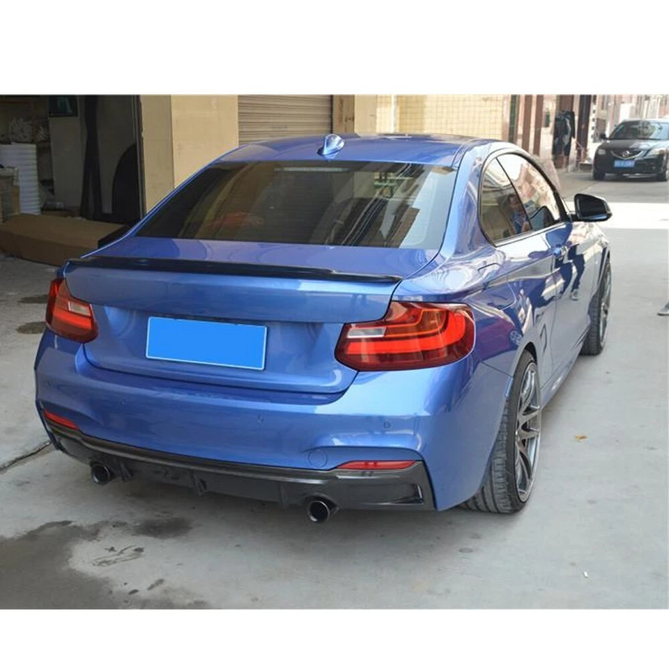 Labio difusor de parachoques trasero de fibra de carbono para BMW Serie 2 F22 F23 M-Sport 2014-2019 Foto 3 de 4