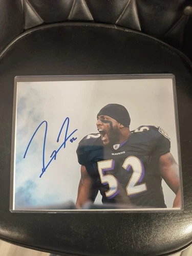Ray Lewis Autographed Baltimore Ravens Photo
