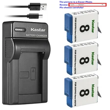 Kastar Battery Slim USB Charger for GoPro AHDBT-801 Hero 8 & GoPro HERO8 Black