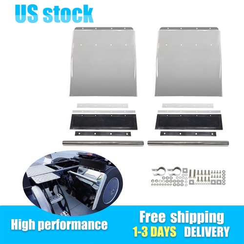 Stainless Steel Quarter Fender Set (24"x24"),Semi Truck,in - Foto 5