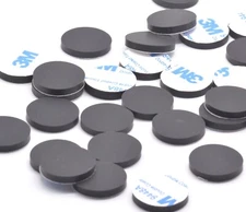 3/4" Diameter x 1/8" Thick Round Rubber Silicone Feet Bumpers  3M Adhesive Back