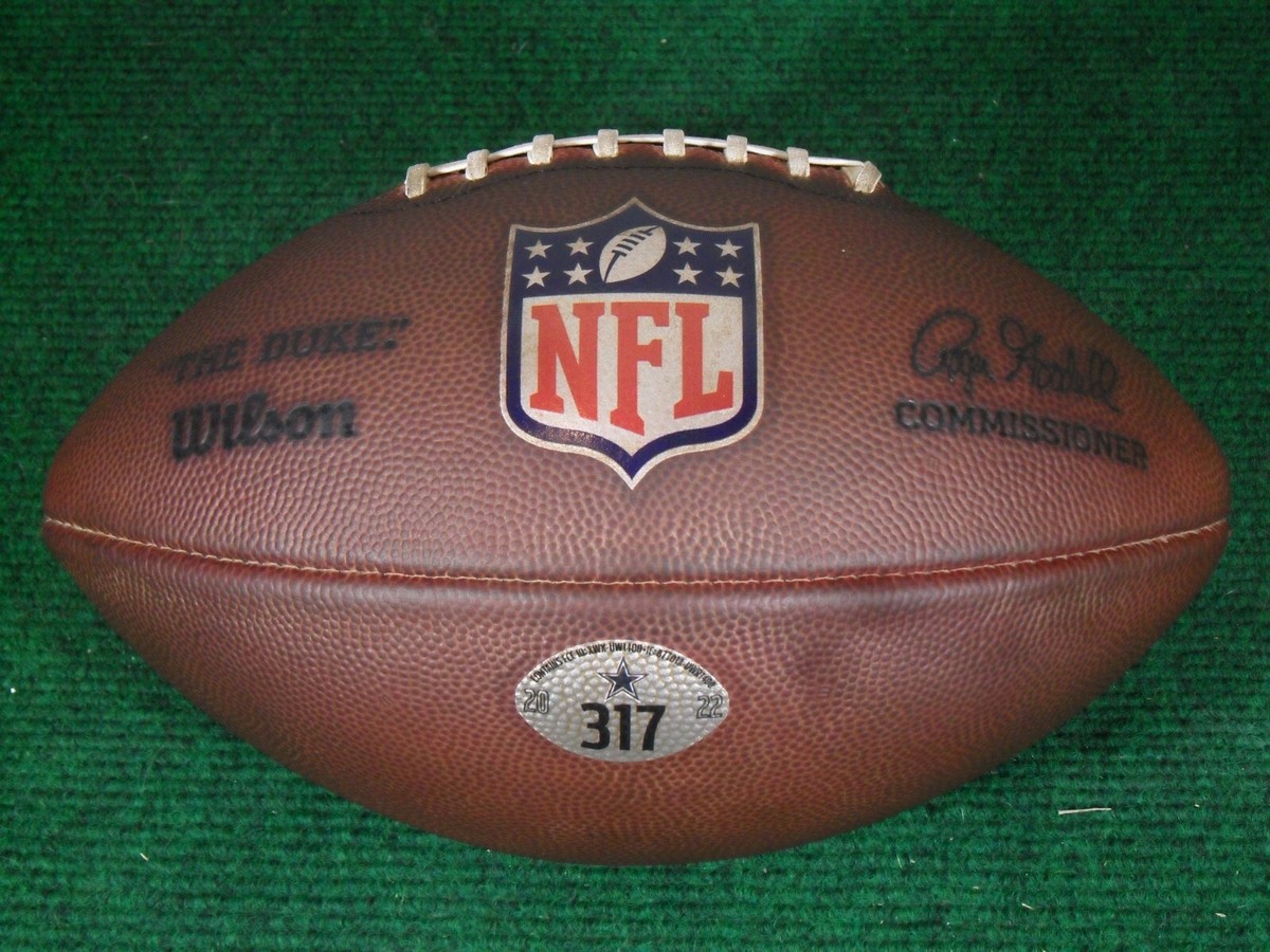 Used 2022 Wilson NFL The Duke Dallas Cowboys Official Game Used 2022 Wilson NFL The Duke Dallas Cowboys Official Game