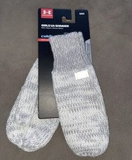 UNDER ARMOUR ColdGear Shimmer Knit Youth Girls Mittens OSFM - New