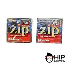 Lot Of 8 Fuji Film 100 MB Zip Drive Disks for Iomega Drive - Mac Formatted
