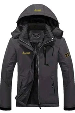 MOERDENG WOMENS Waterproof Ski Jacket Warm Winter Snow Coat Size M Dark GRAY