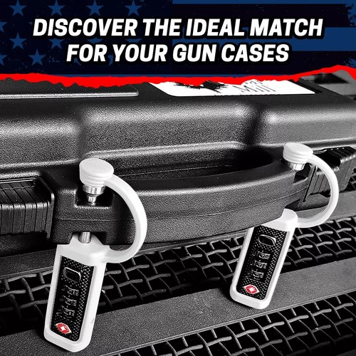 TSA Approved 2 Pack Gun Case Lock - Padlock for Revolver Cases - Child Safe - Picture 2 of 6