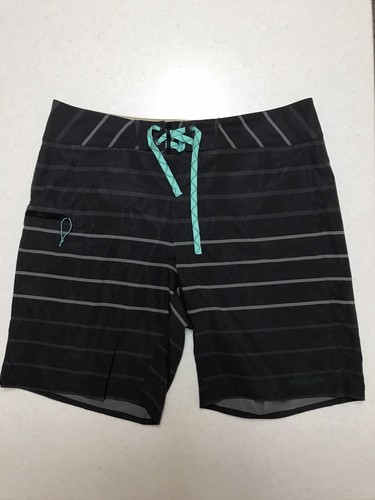 Patagonia Shorts Mens 34 Board Shorts Swimwear Lightweight Swim Trunks Black