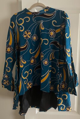 african print blouse, High-low design
